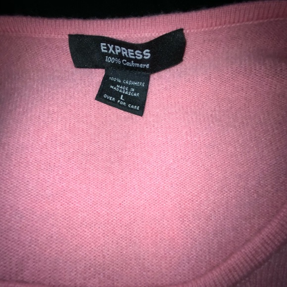 Express pink cashmere 3/4 sleeve sweater size L - Picture 4 of 4